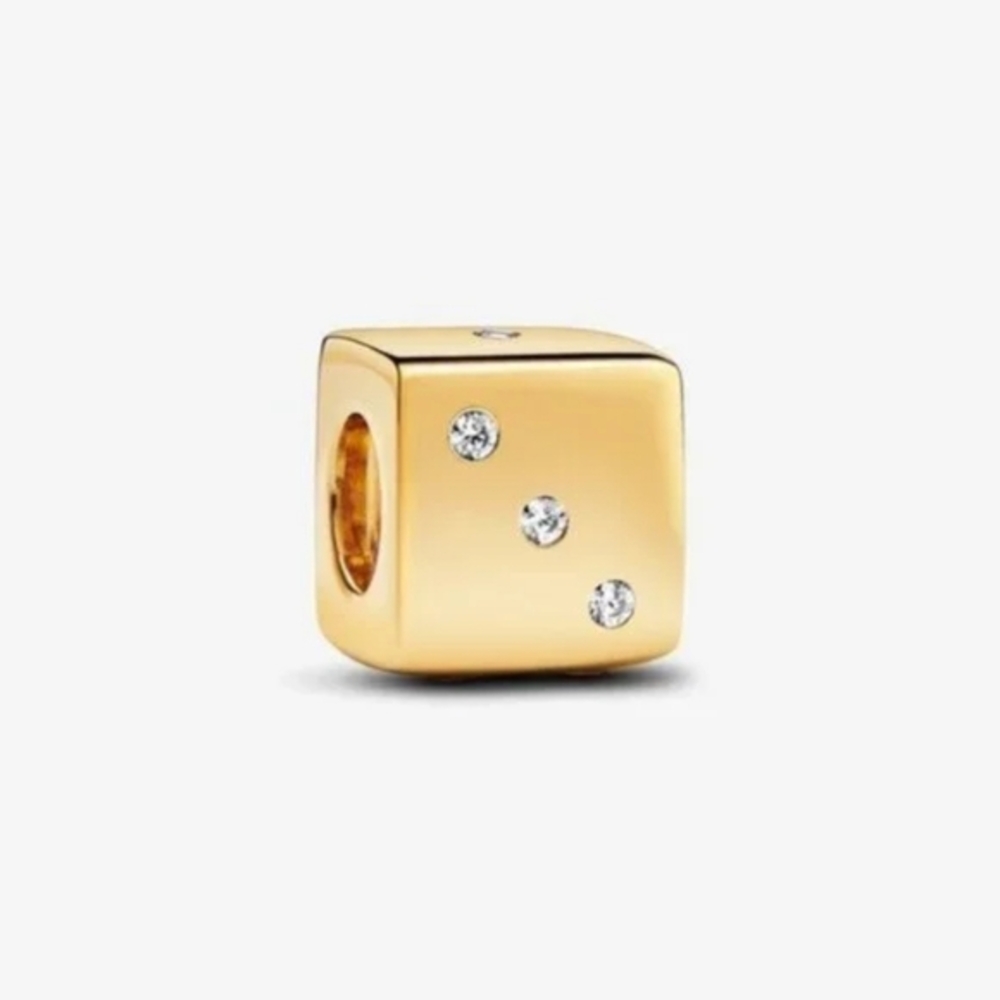 Authentic Sparkling Dice Pandora Charm
